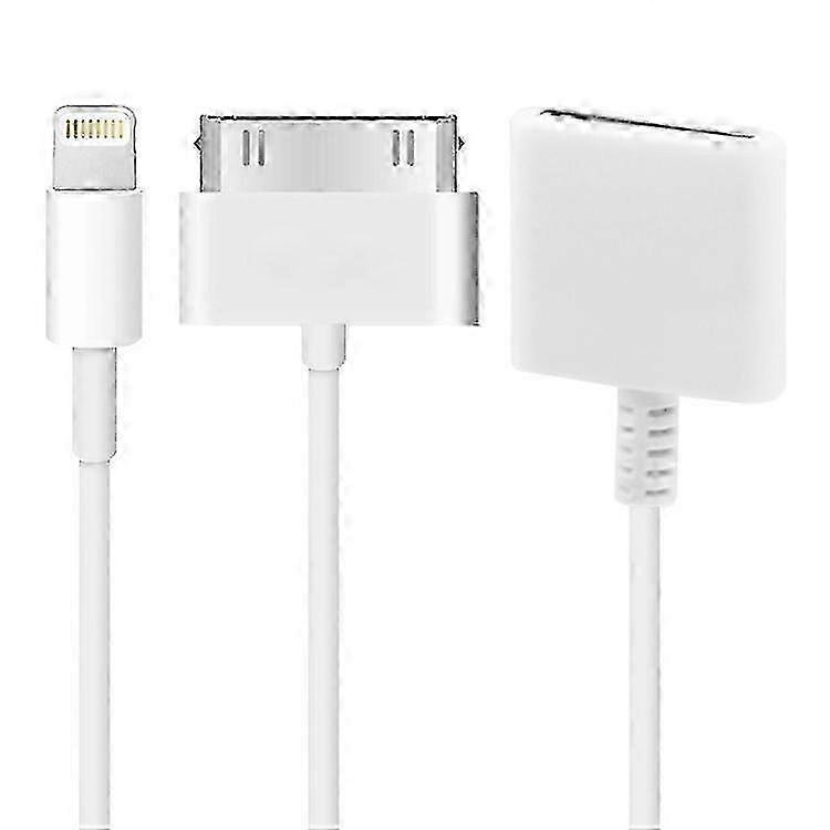 Weißes 8-poliges Auf 30-poliges Adapterkabel (stecker/buchse), 15 Cm Lang
