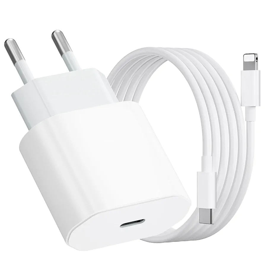 20-w-schnellladegerät Kompatibel Mit Iphone 14, 13, 12, 11 Pro Max Plus, Se, Mini, Xr, X, Xs. 2 M Langes Usb-c-schnellladekabel Mit Netzteil.