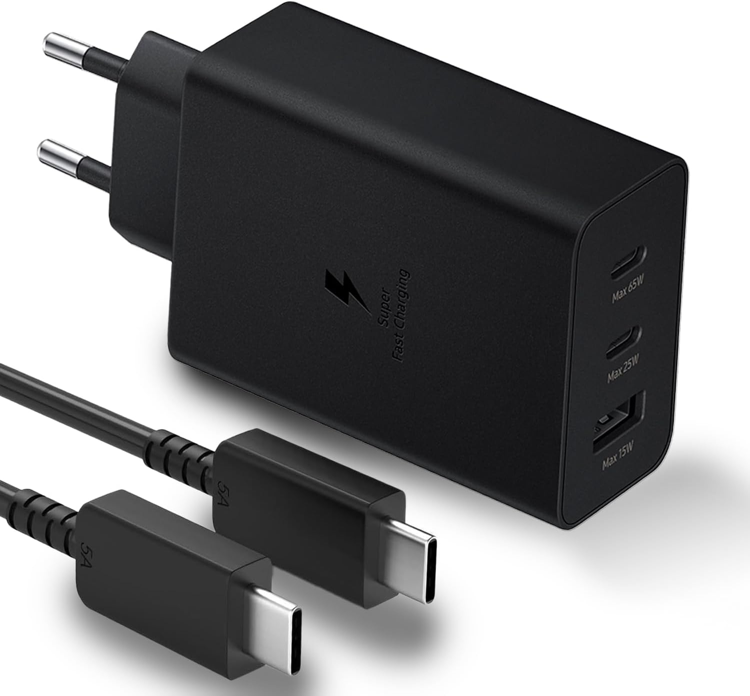 Ultraschnelles 65-w-usb-c-ladegerät, Kompatibel Mit Samsung Galaxy- Und Tab-geräten.