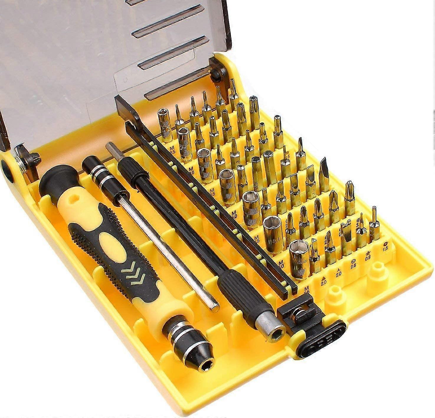 45-in-1-schraubendreherset (t3/4/t20, Dreieck, Stern). Geeignet Für Reparaturen An Computern, Elektrogeräten, Mobiltelefonen Und Fernsehern.