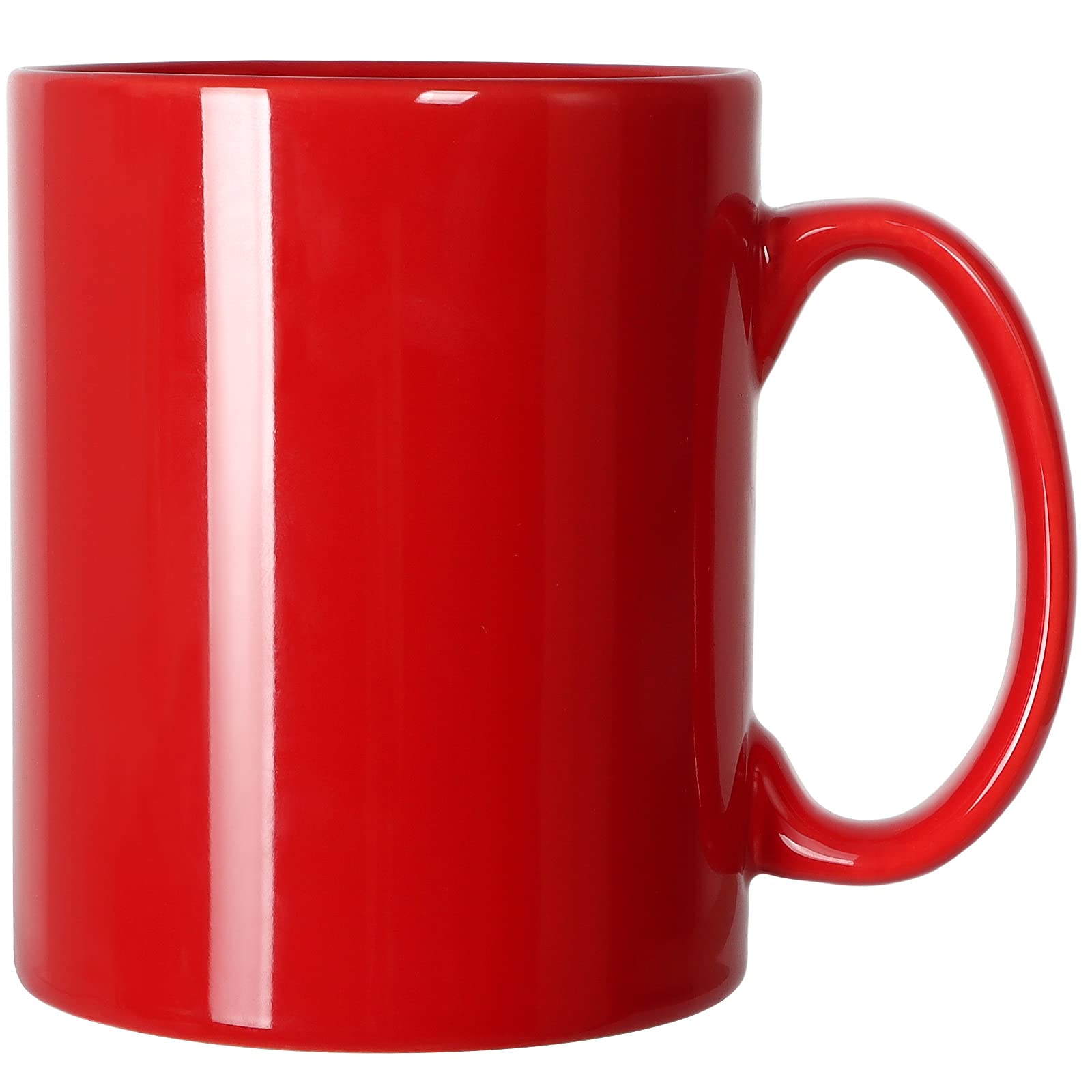 Extra Großer Keramikbecher, Klassischer Boss-porzellan-teebecher Mit Henkel, Ideal Für Büro Und Zuhause, Rot.