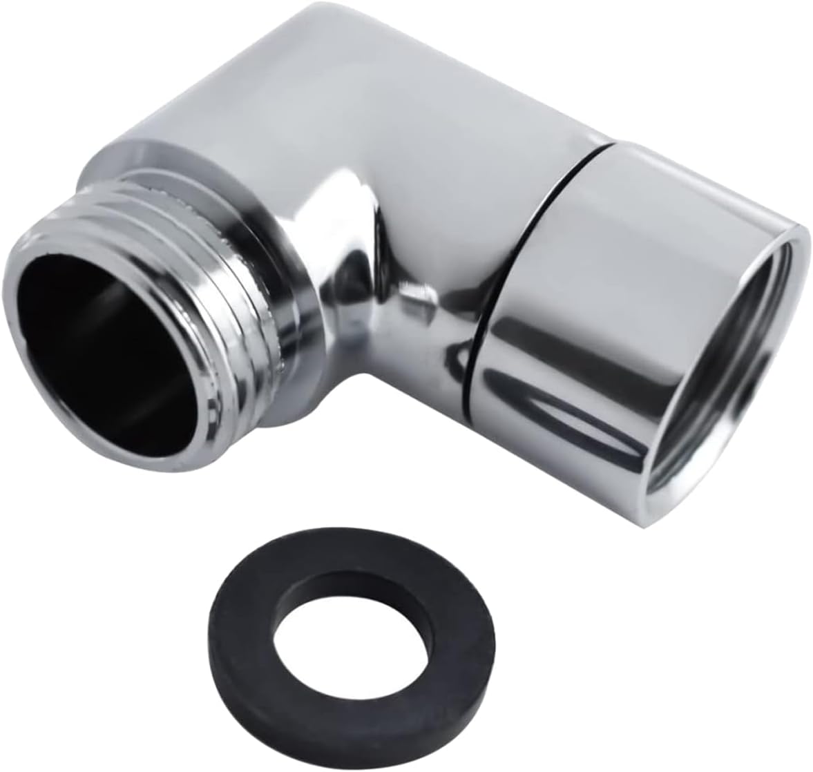 90°-duschkopfadapter – 1/2"-winkel – Kompatibel Mit Duschköpfen – Duschschlauchverlängerung – Silber