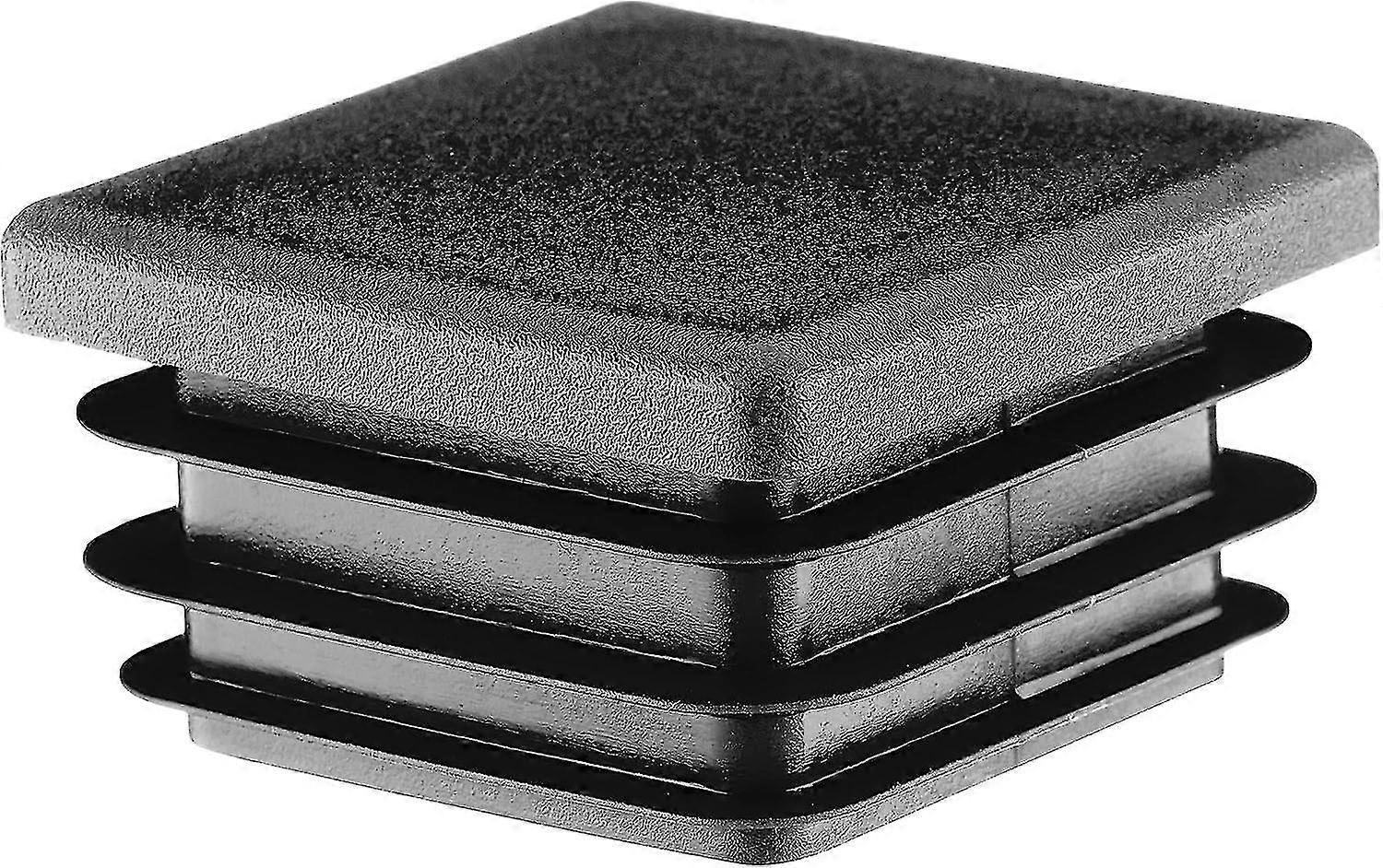 Quadratische Endkappe Für 60x60-mm-rohre, Schwarz Ral 9005, 10er-set, Kompatibel Mit Vierkantrohren