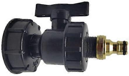 Ibc-adapter, Armaturen Für Ibc-tank S60x6 - Auslass-wasseranschlusssets Mit Schlauchtülle (s60 X 6 + Ventil + 3/4"-anschluss)