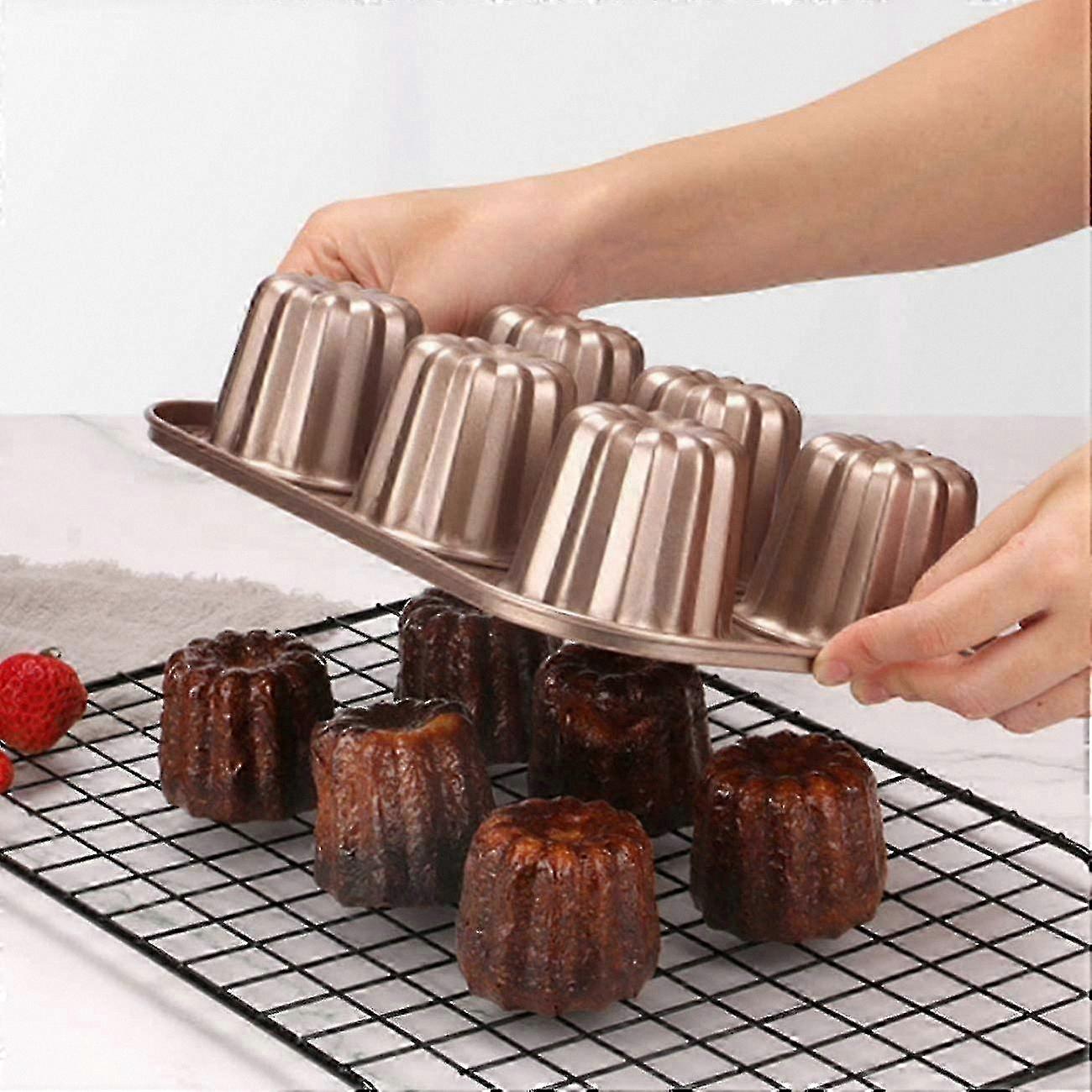 Canelé-form Mit 6 Mulden, Antihaftbeschichtung, Geeignet Für Französische Desserts – Kuchenform Aus Kohlenstoffstahl