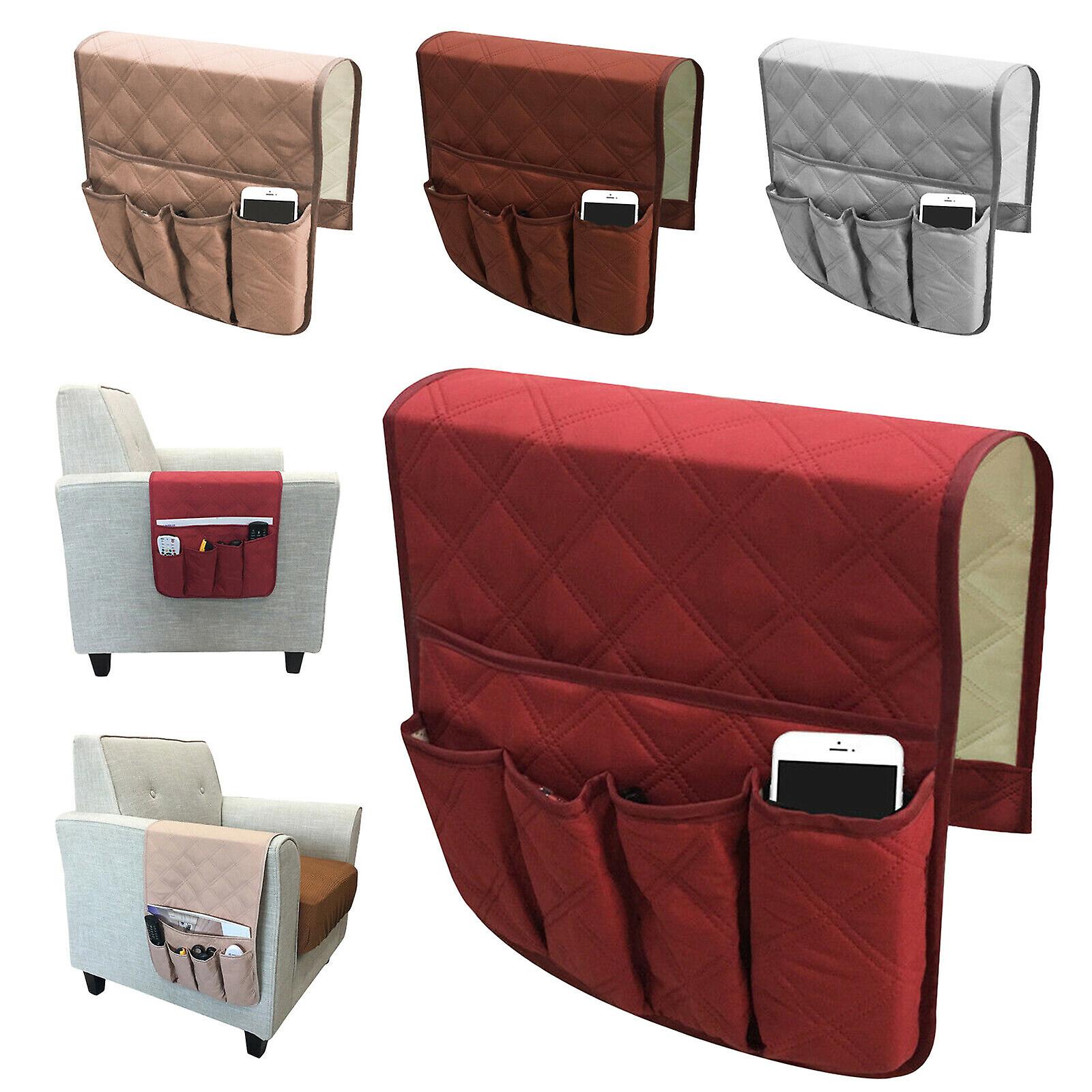 Armlehnen-organizer Mit Fernbedienungshalter Und 5-taschen-staufach, Kompatibel Mit Sofa Und Sessel.