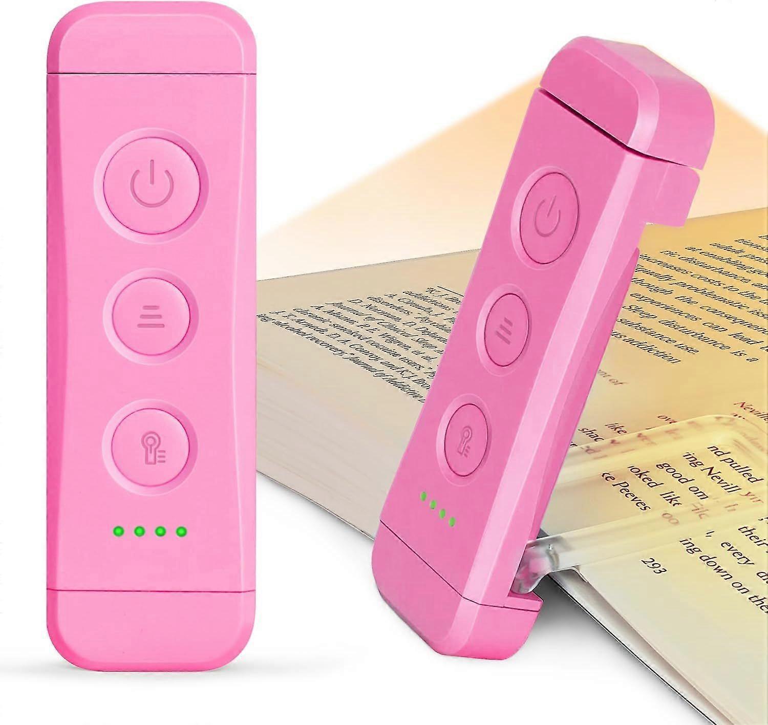 Glocusent Leselampe, Usb-wiederaufladbare Leselampe, Geeignet Zum Lesen Im Bett, Tragbare Led-leselampe Zum Anklemmen, 3 Bernsteinfarbene Lichtfarben Und 5 Einstellbare Helligkeitsstufen, Kompatibel