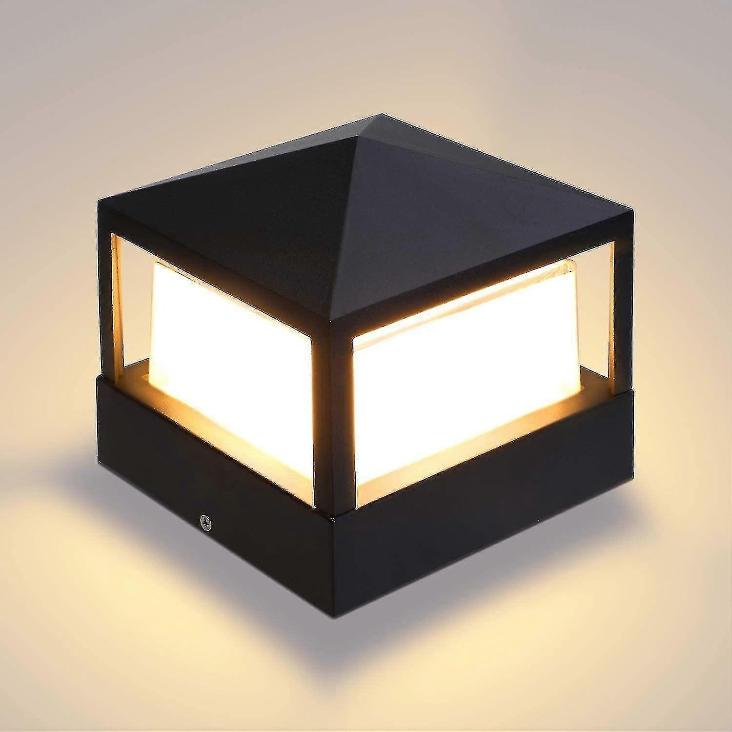 Ip65 Wasserdichter Aluminium-außenlaternenpfahl, Kompatibel Mit Garteneingängen, Villen, Zäunen Und Landschaftsgestaltung, Warmweißes Licht.