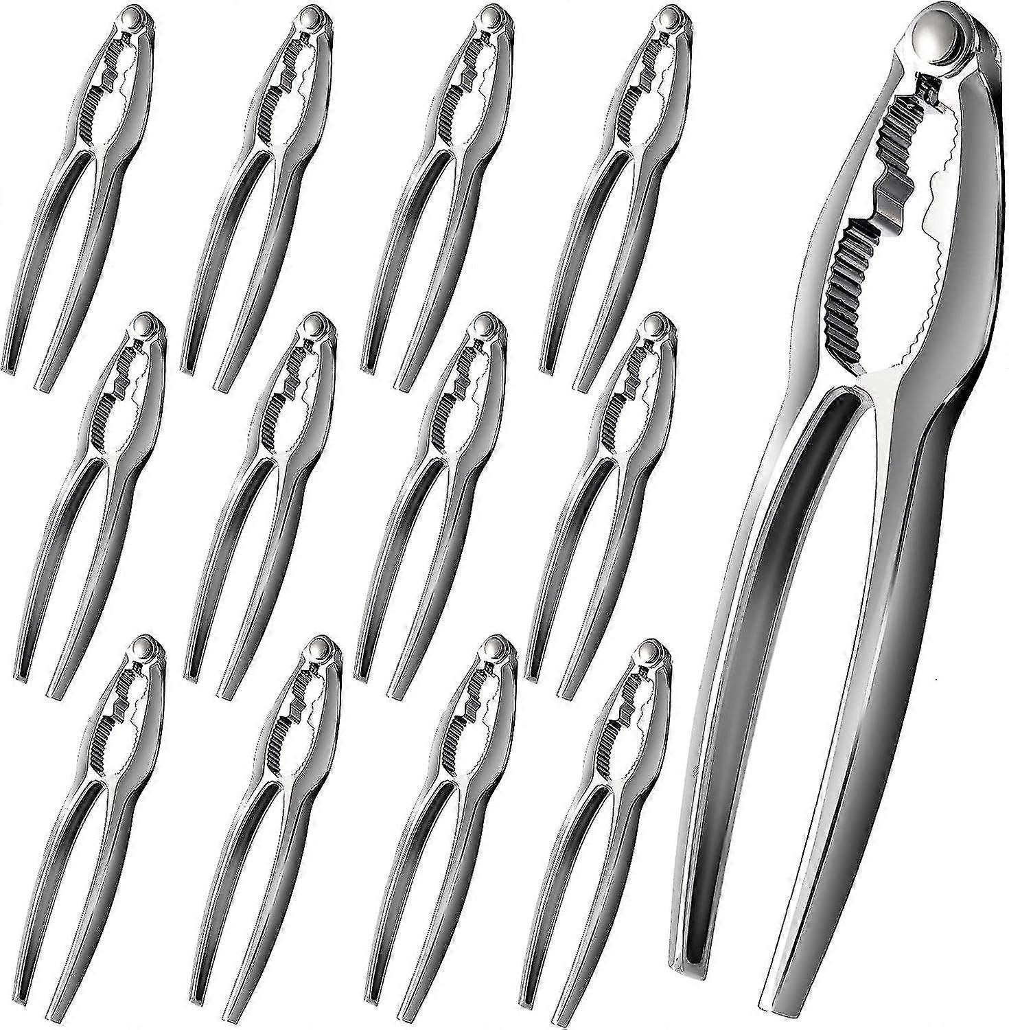 Set Mit 12 Krabbenknackern Und -werkzeugen, Robuste Krabbenscheren Aus Edelstahl Für Krabbenbeine, Langlebige Hummerknacker, Benutzerfreundliche Meeresfrüchtewerkzeuge, Nussknacker