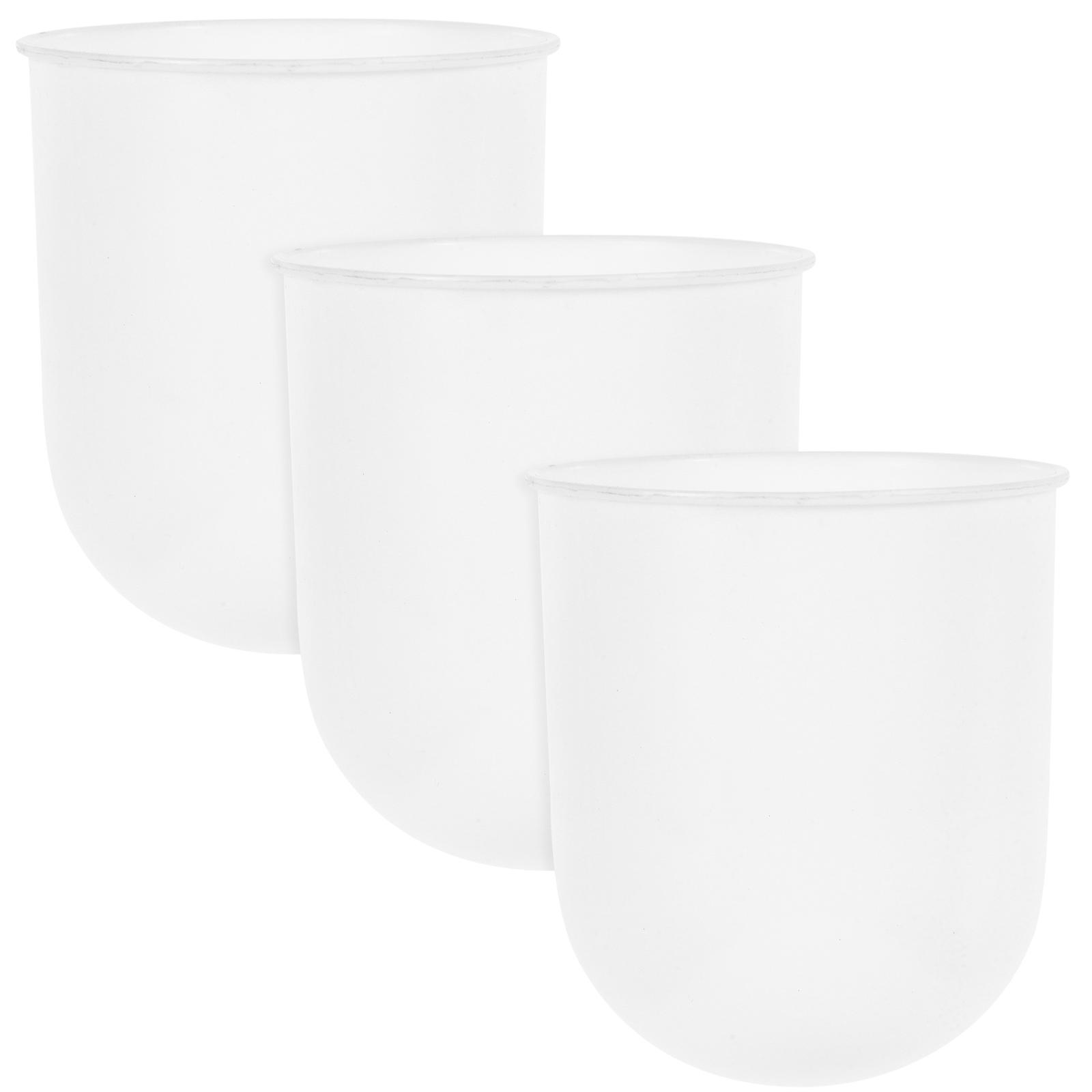 Set Aus 3 Toilettenbürstenhaltern Aus Kunststoff, Toilettenbürstenbecher Und Badezimmerbürste
