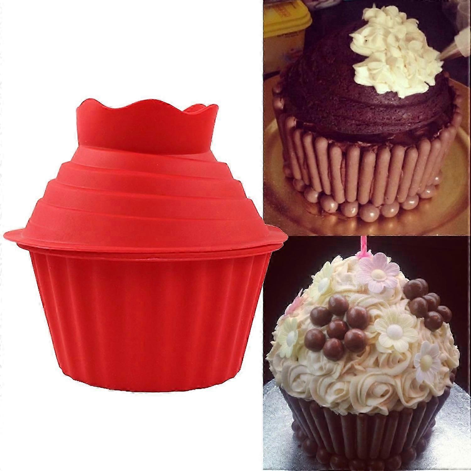Set Mit 3 Riesigen Silikonformen Für Cupcakes Und Kuchen.