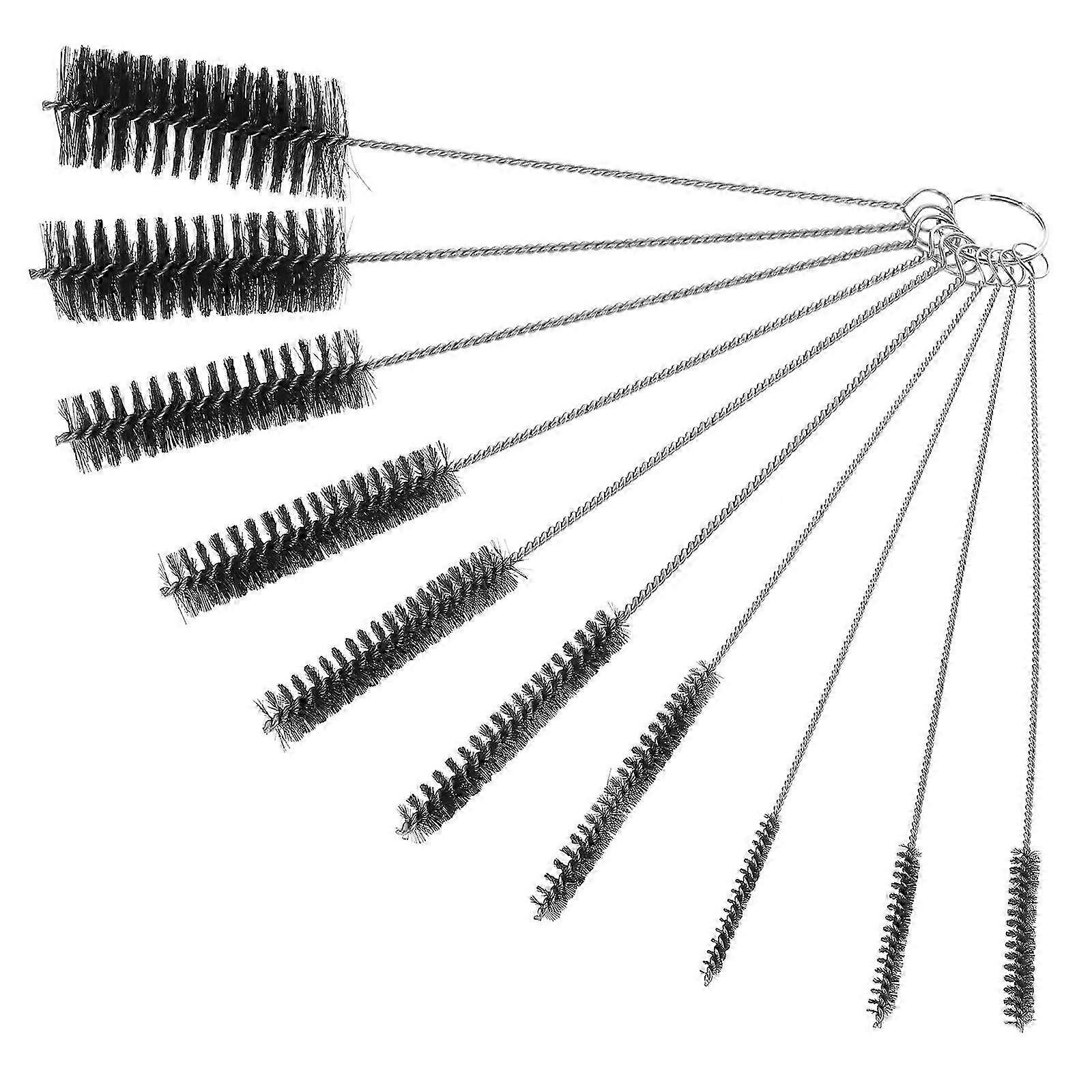 Packung Mit 10 Nylon-reinigungsbürsten Für Schläuche, Kompatibel Mit Strohhalmen, Brillen, Tastaturen Und Schmuck (schwarz)