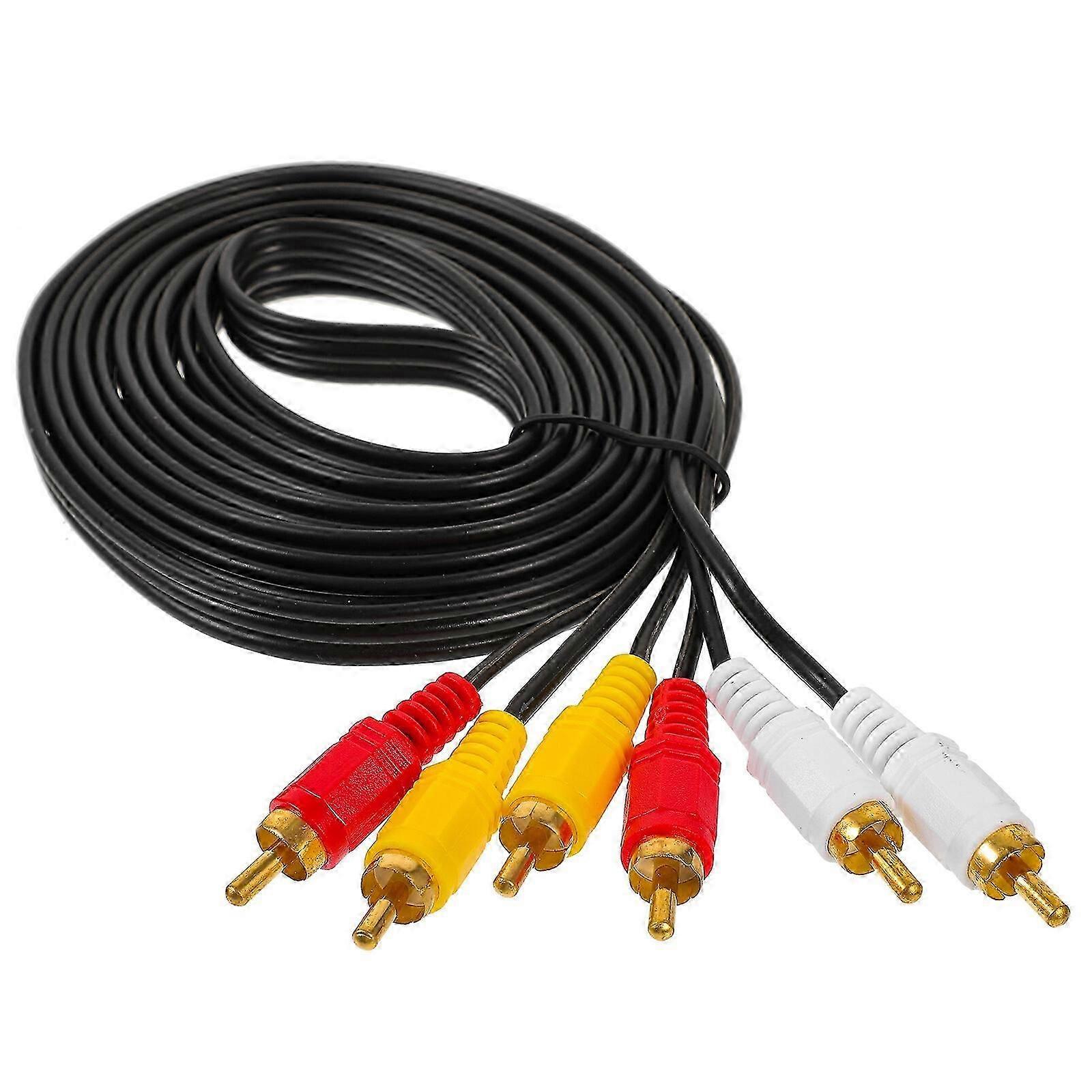 M Langes Stereo-cinch-videokabel (stecker Auf Stecker) Für Tv-hilfsstromversorgung