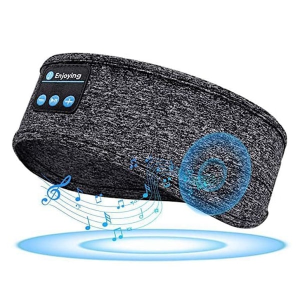 Schlafstirnband Mit Kopfhörern Und Bluetooth-schlafmaske, Kabellose Musikkopfhörer Zum Schlafen, Weicher Und Bequemer Stoff, Ideal Zum Entspannen, Grau
