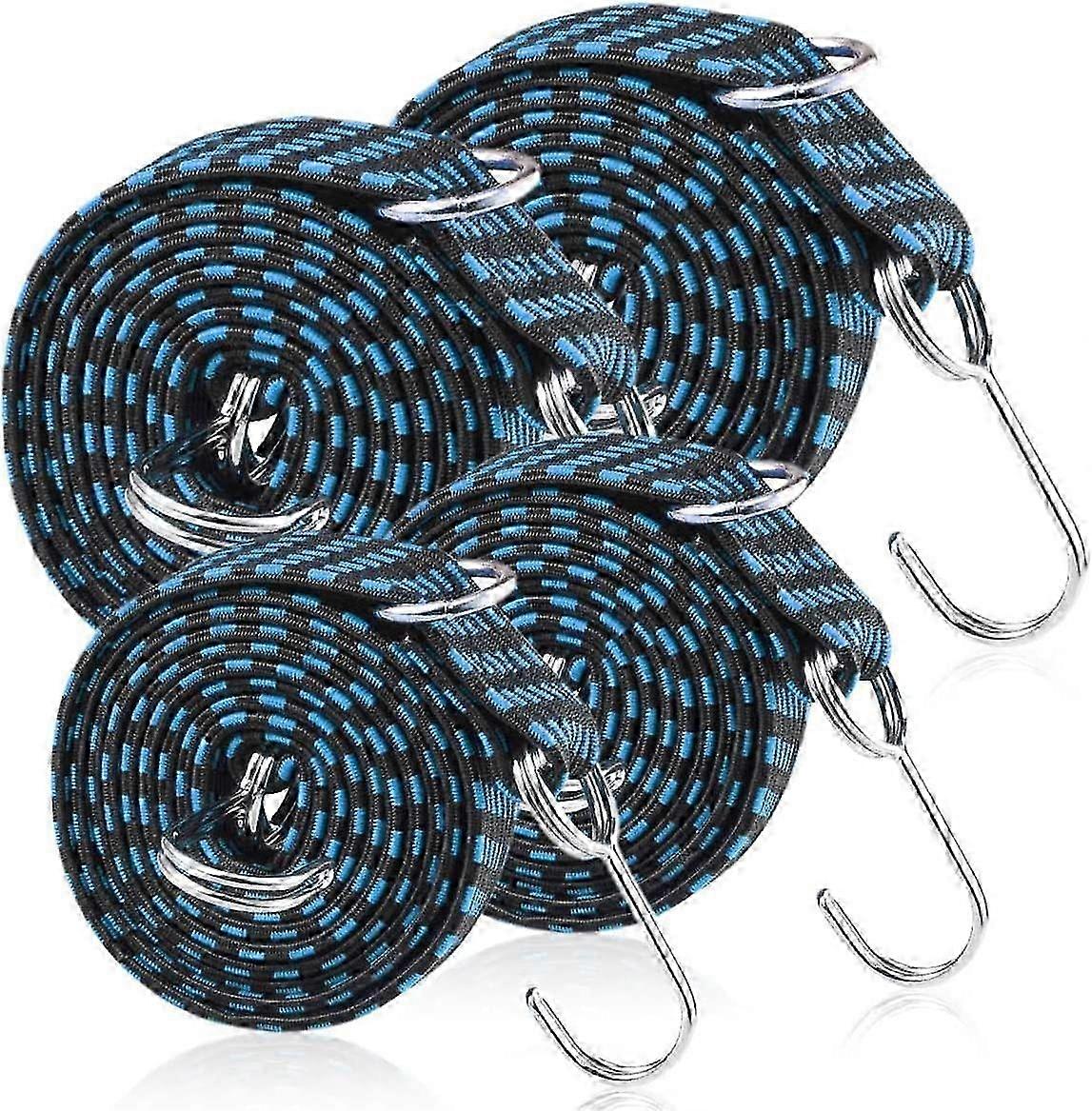 Elastische Kordeln Mit Haken, Geeignet Für Gepäck, Set Mit 4 Elastischen Gepäckgurten, Verstellbare Elastische Kordel Mit Metallhaken