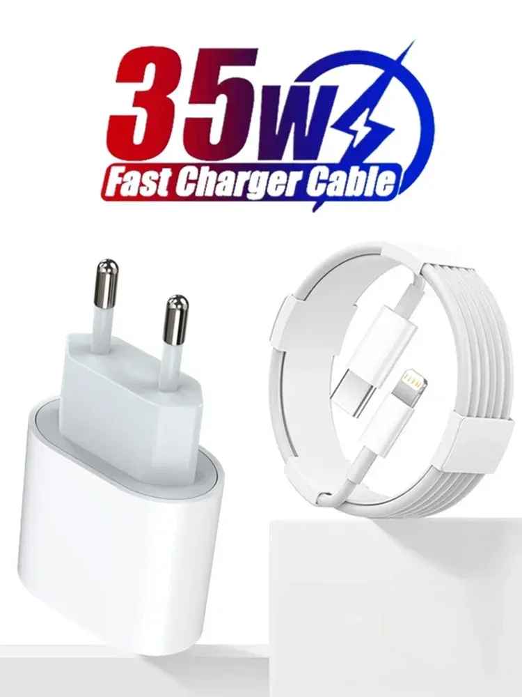 35-w-pd-schnellladegerät, Kompatibel Mit Iphone 13 Pro, 14 Plus, 11, 12 Mini, Xs Max, Xr, X Und Ipad Air. 2 M X 2 M Usb-c-schnellladekabel.