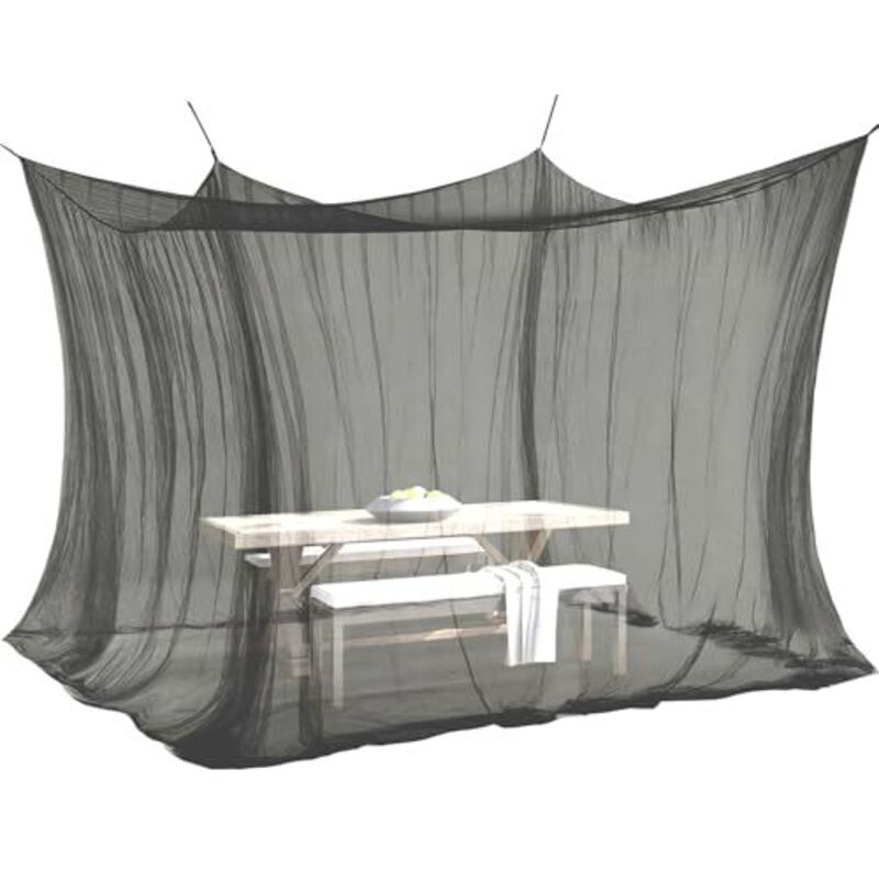 Moskitonetz 300x300x250cm 220 Mesh Xxl Schwarz Kompatibel Geeignet Für Den Innen- Und Außenbereich Kompatibel Mit Zelten Und Wohnwagen