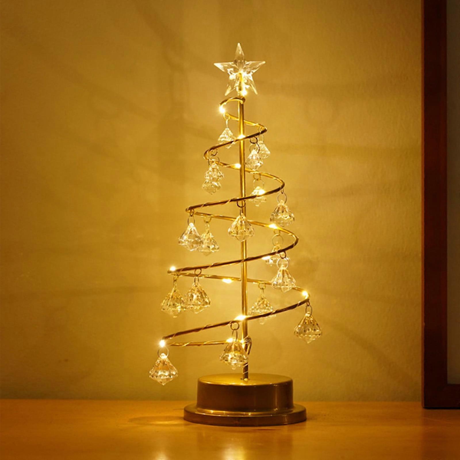 Weihnachtsgeschenke Im Angebot: Gnobogi Led-tischlampe Stern Kristall Diamant Weihnachtsbaum Weihnachtsdekorationen [nx]