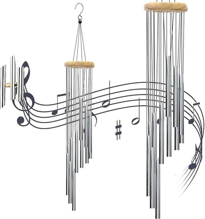 Dekoratives Windspiel Für Den Außenbereich Mit 12 Röhren, Ideal Für Den Garten Und Mit Beruhigenden Klängen.