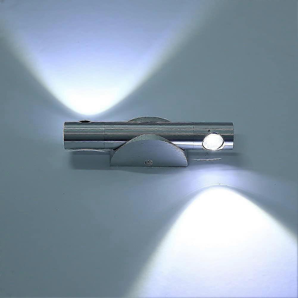 Moderne, Um 360° Drehbare Led-wandleuchte Mit Nach Oben Und Unten Gerichteter Beleuchtung, Aus Aluminium, Für Badezimmer Oder Schlafzimmer, Kaltweiß [energieklasse