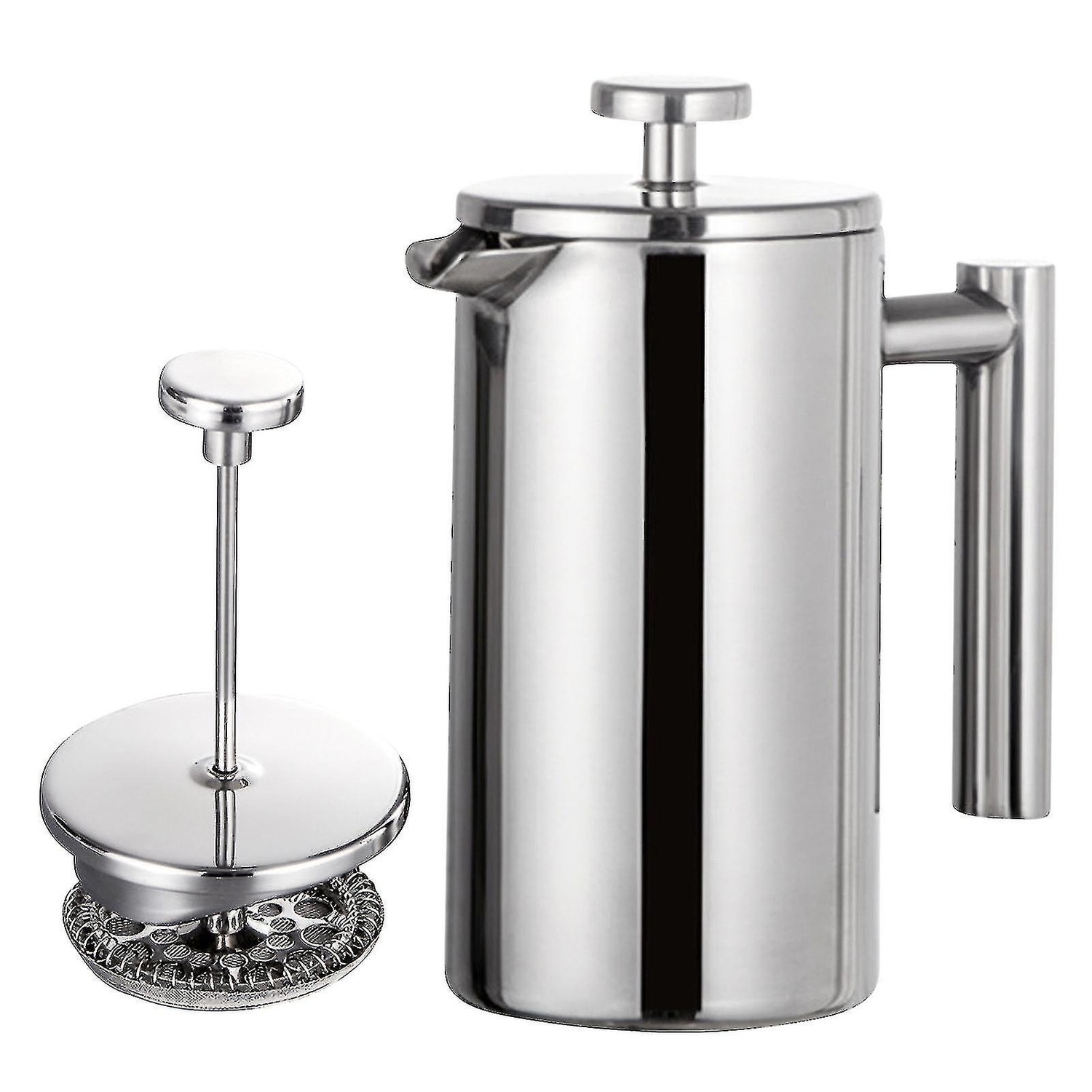 French-press-kaffeebereiter Aus Edelstahl, 350 Ml/800 Ml/1000 Ml, Doppelwandig Isoliert