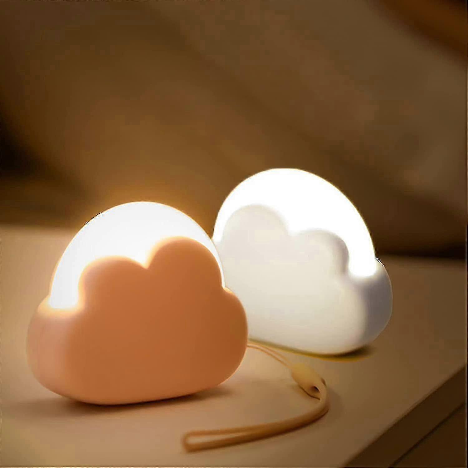 Wolken-nachtlicht (2er-set), Geeignet Für Kinder, Dimmbares Nachtlicht Für Erwachsene, Nachttischlampe, Babyschlafhilfe, Tragbare Led-stillleuchte, Wiederaufladbare Taschenlampe, Ideales Geschenk.