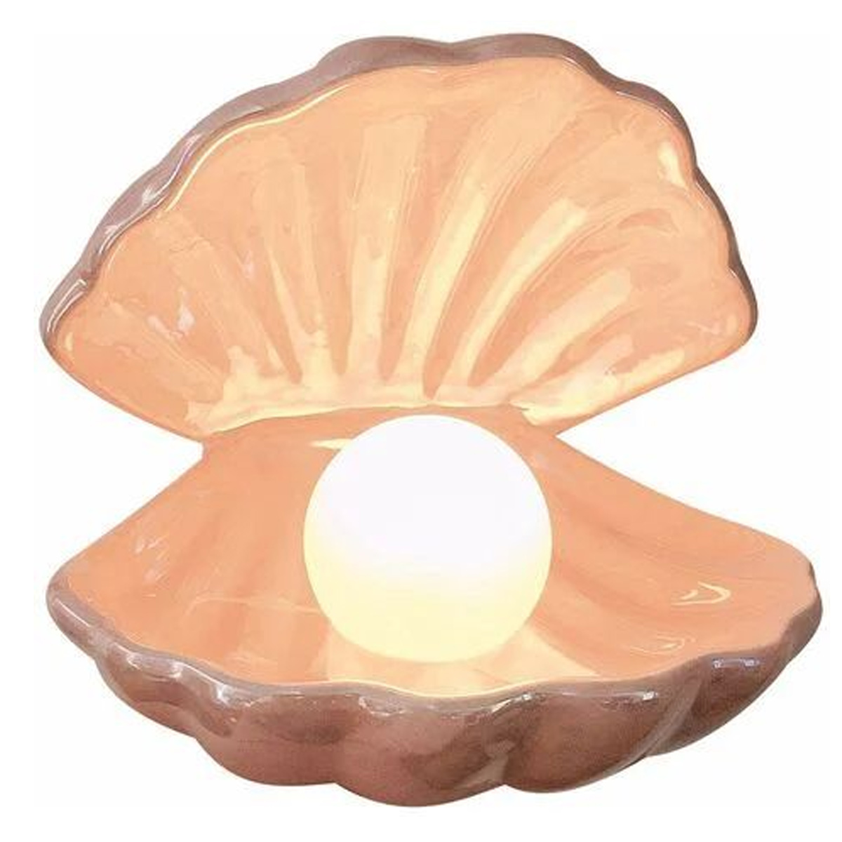 Dekorative Muschelförmige Nachttischlampe, Innenbeleuchtungslampe, Nachtlicht, Keramik-tischdekoration, Geeignet Für Das Schlafzimmer