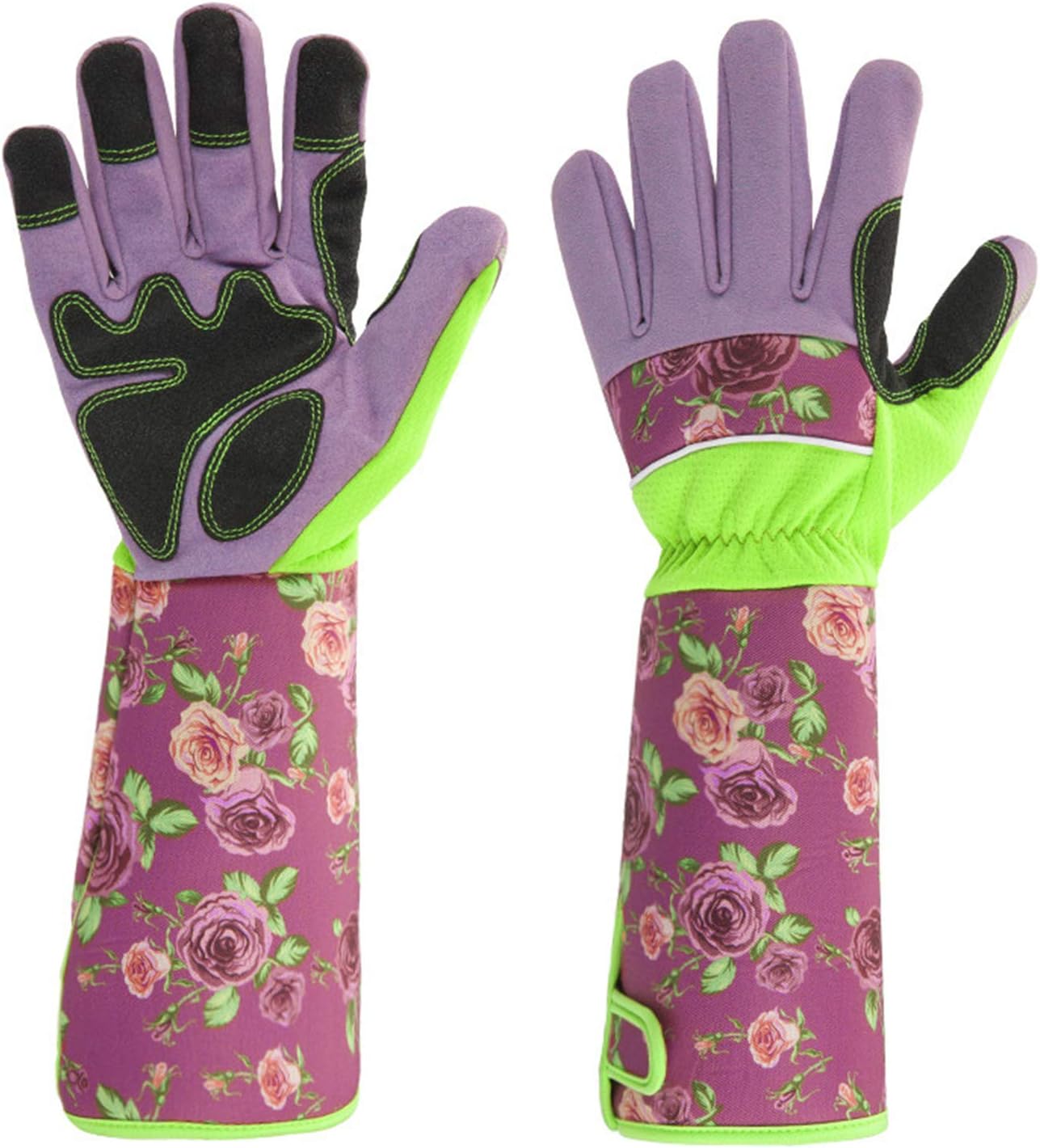 Langärmlige Gartenhandschuhe Mit Handgelenkschutz, Für Gartenarbeit, Rosenschnitt Und -zucht, Unisex, Ein Paar (lila)