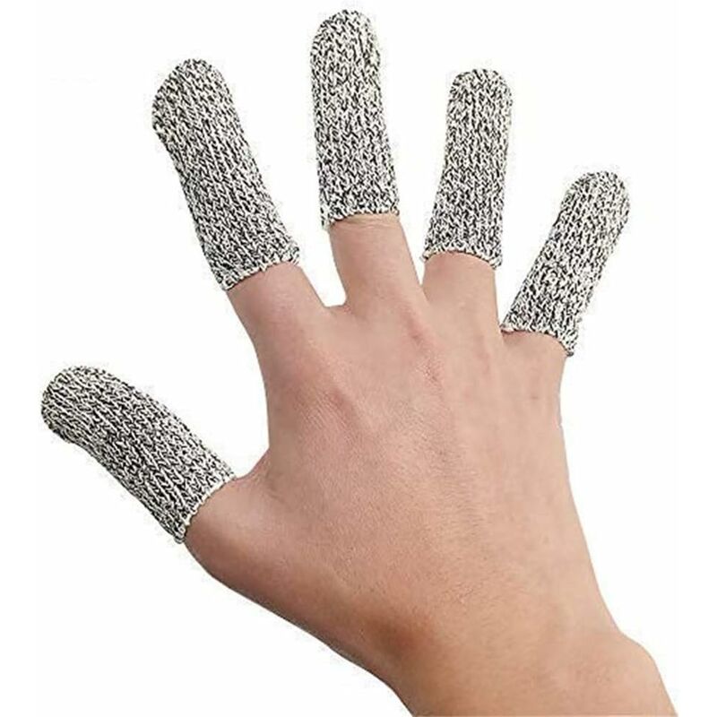 Packung Mit 5 Schnittfesten Fingerschutzhandschuhen, Strapazierfähige Fingerschutzhandschuhe
