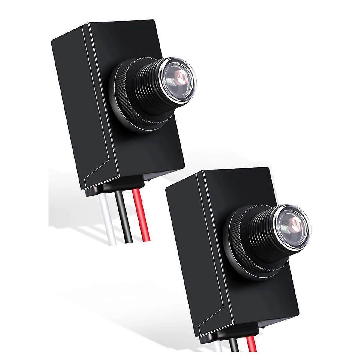 Set Mit 2 Dämmerungssensoren, Kompatibel Mit Außenbeleuchtung (120–277 V) – Fotoelektrischer Schalter – Fotozelle