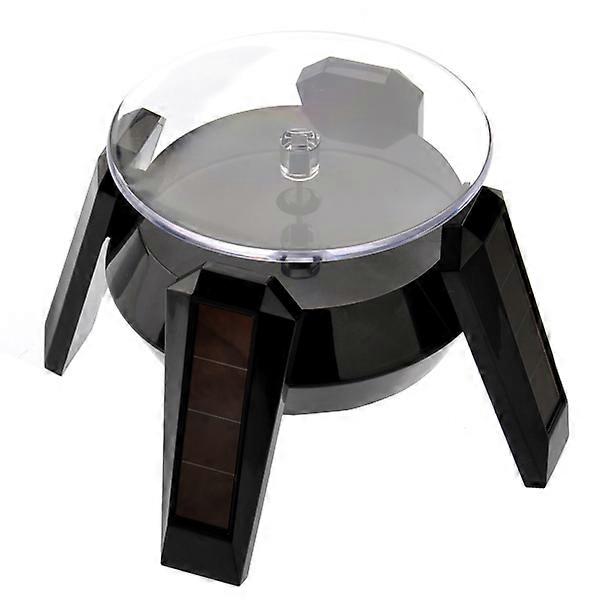 360-grad-drehplattform, Betrieben Mit Solarenergie Oder Aa-batterien, Kompatibel Mit Mobiltelefonen, Uhren Und Schmuck (schwarz)