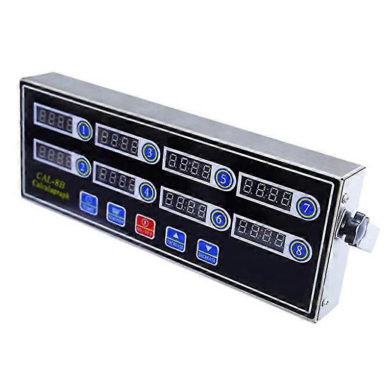 Professioneller Digitaler Küchentimer Mit 8 Kanälen, Taschenrechner Aus Edelstahl Mit Wecker Und Uhr