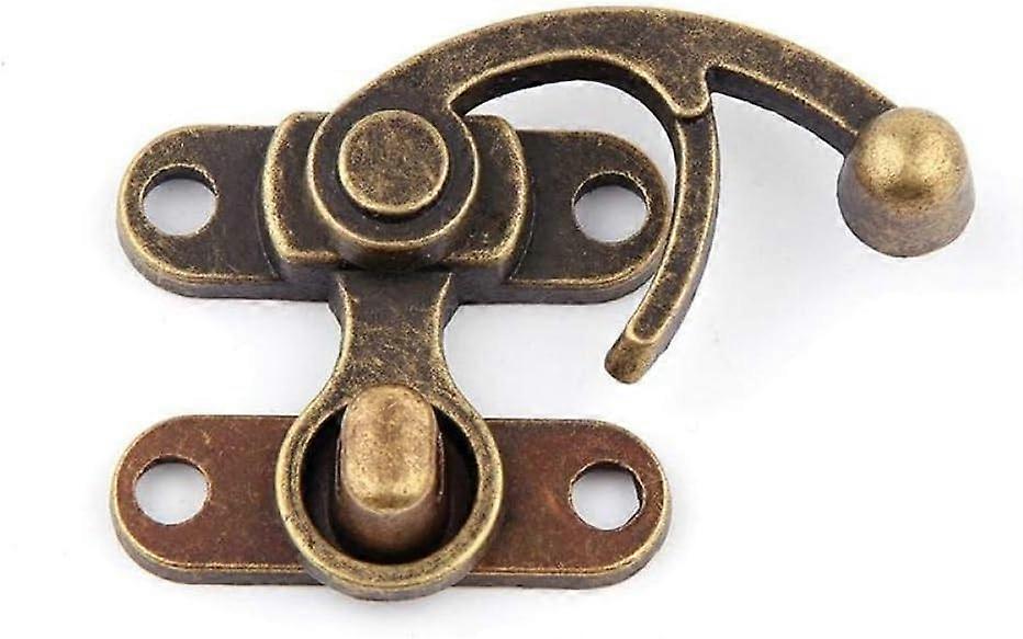 Set Aus 10 Antiken Sicherheitsriegeln Mit Haken, 38 X 45 Mm, Passend Für Holzkisten.