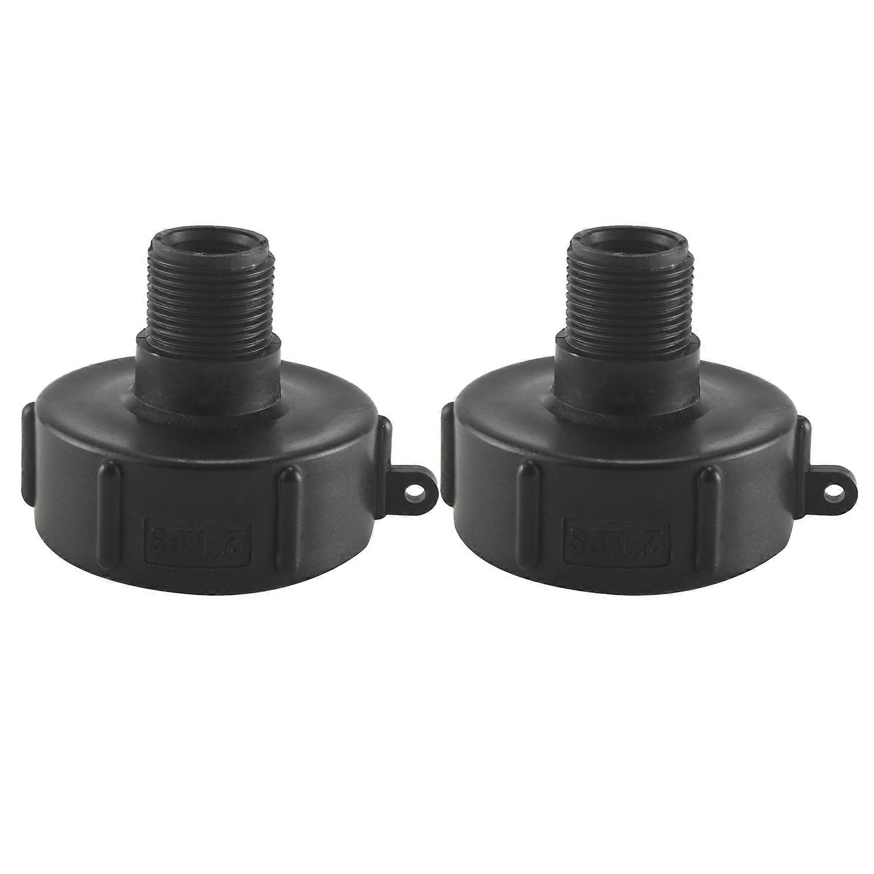 Ibc-containeradapter (2 Stück) 275/330, Feingewinde, Anschluss Für Gartenschlauch/wassertank Nps 2 Zoll