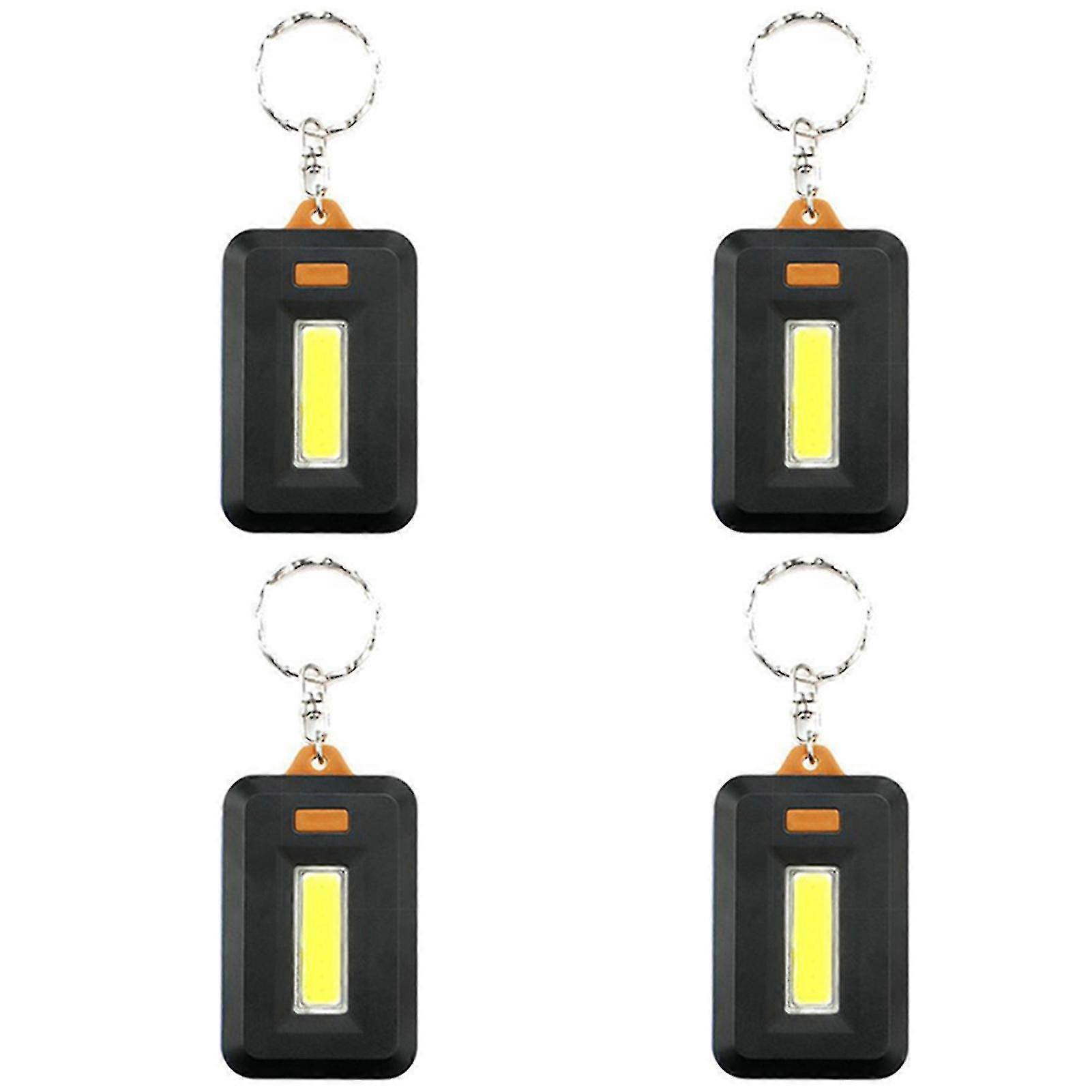 Mini-led-taschenlampen-schlüsselanhänger, Langlebig, Tragbar, Ideal Zum Spazierengehen Und Radfahren (6 Stück) – Orange