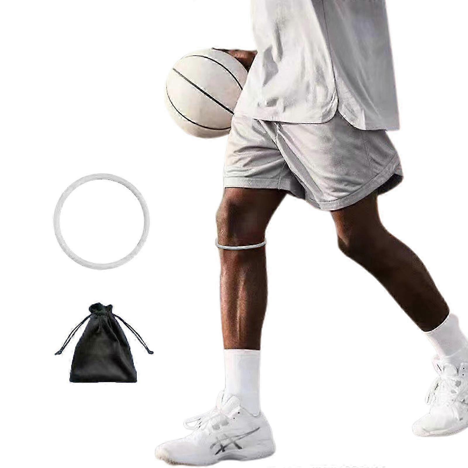 Set Mit 2 Elastischen Kniebandagen, Geeignet Für Basketball, Laufen Und Fitness. Stabilisierende Silikonbandage Mit Kniescheibenschutz.