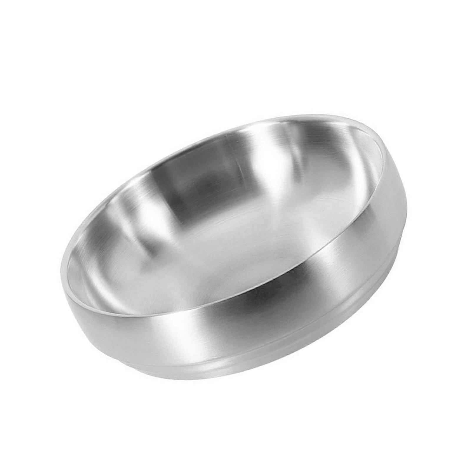 Doppelwandige, Isolierte Und Hitzebeständige Servierschüssel Mit Goldfinish, Ideal Für Warme Speisen, Geeignet Für Den Familiengebrauch, Aus Silberfarbenem Edelstahl. Ein Unverzichtbares Küchenutensil