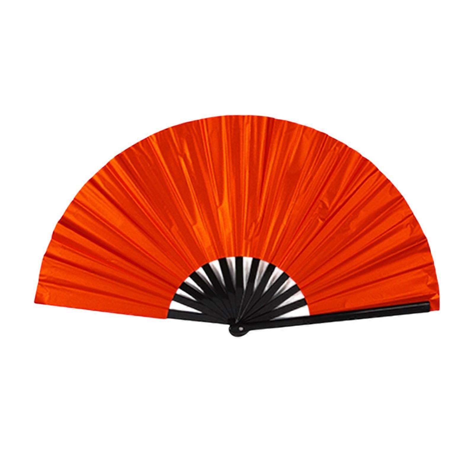 Dieser 25 Cm (10 Zoll) Große Ventilator Eignet Sich Für Verschiedene Anlässe. Er Besteht Aus Pvc, Erzeugt Geräusche Und Hat Eine Reflektierende Orange-silberne Rückseite.