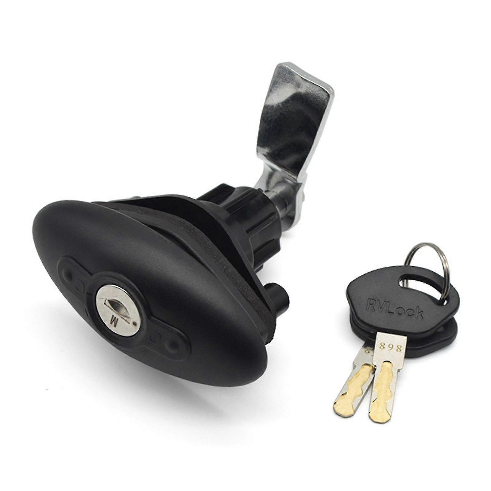 Schubladenverschluss Mit Druckknopf Und 2 Schlüsseln, Kompatibel Mit Wohnmobilen, Wohnwagen Und Booten.