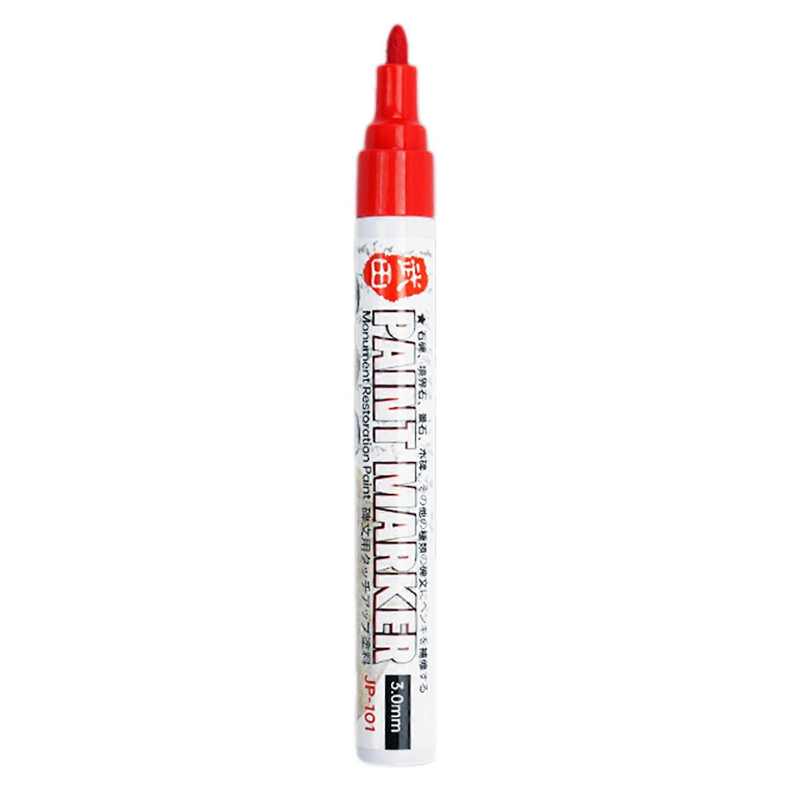 Wasserfester Grabsteinstift - Permanentmarker Für Steindenkmäler, Wetterbeständige Goldtinte, Geeignet Für Gedenkstätten Und Künstlerische Gestaltungen (rot).