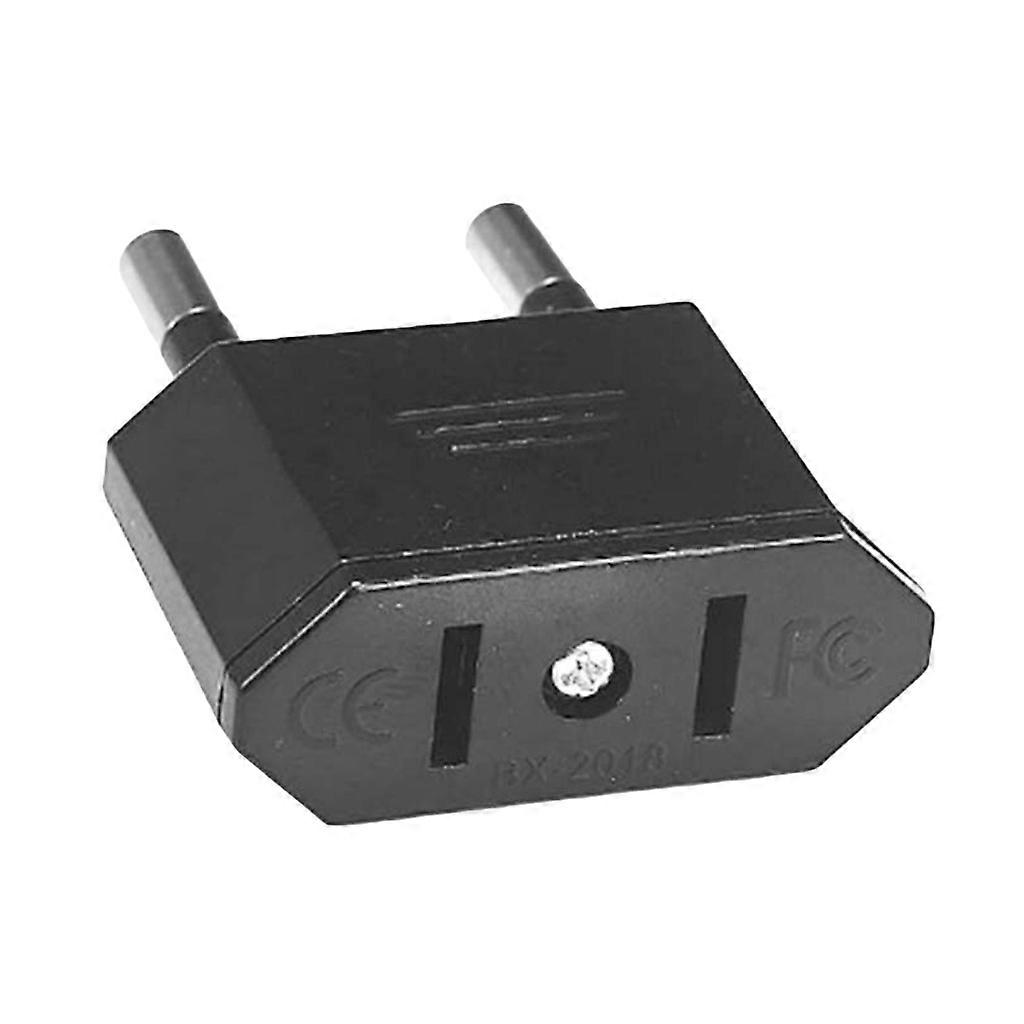 Reiseadapter (europäischer Stecker Auf Amerikanischen Stecker) – 2-poliger Netzadapter – Schwarzer Stromwandler
