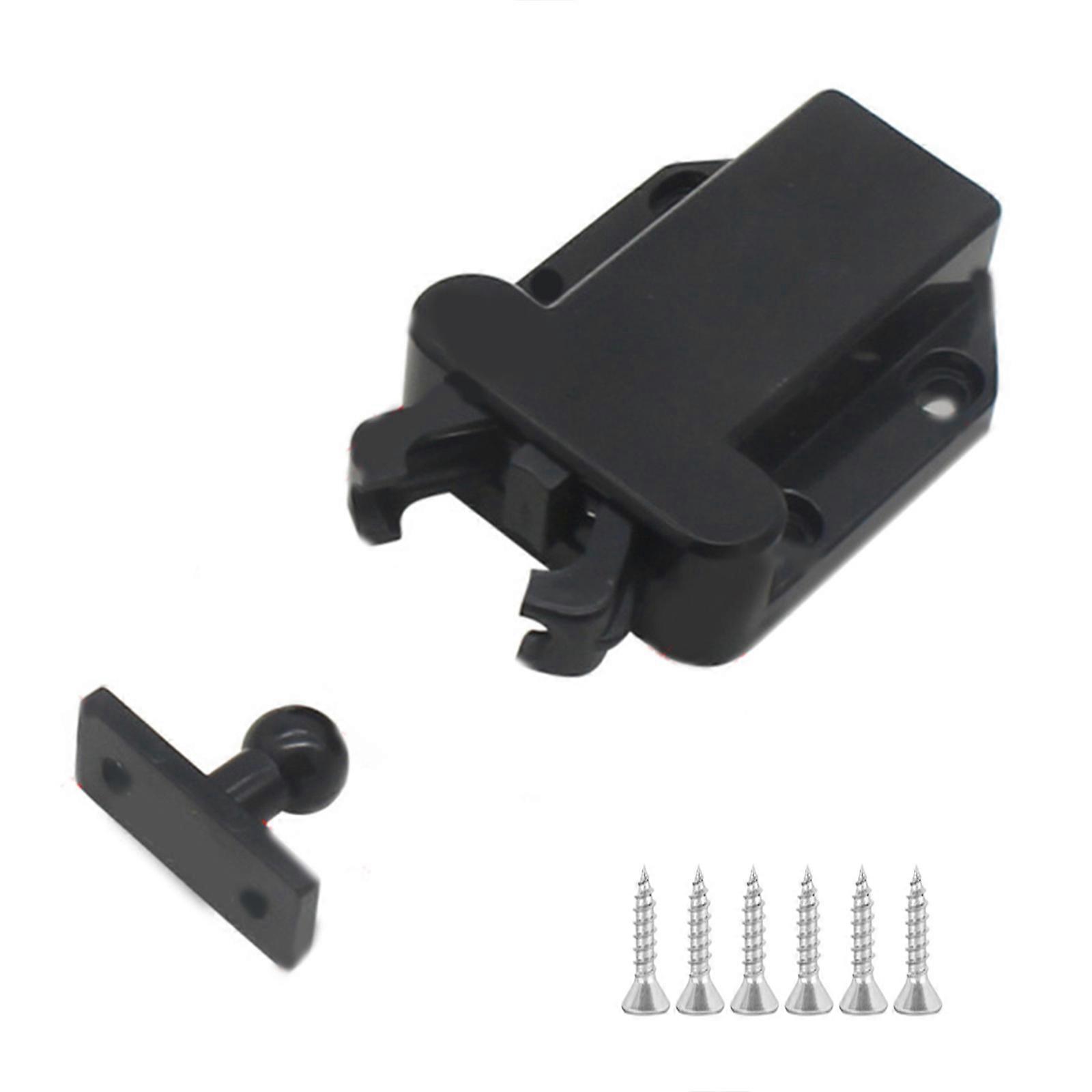 Griffloses Push-to-lock-system Für Grifflose Möbeltüren, Schwarz