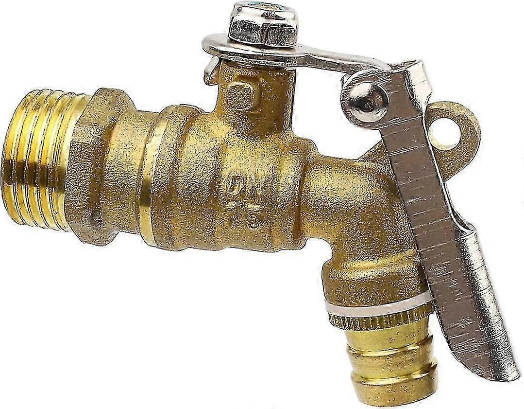 Messing-wasserhahn, 1/2"-handventil, Rahmen Mit Schloss, Abschließbar, Gartenwasserhahn Für Den Außenbereich, Geeignet Für Die Installation In Häusern, Garagen Und Gärten. Cisea - Ya