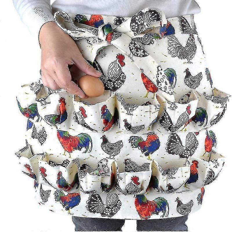 Eiersammelschürze Für Hühner, Enten, Gänse Und Wachteln Mit 12 Tiefen Taschen – Strapazierfähig Und Maschinenwaschbar