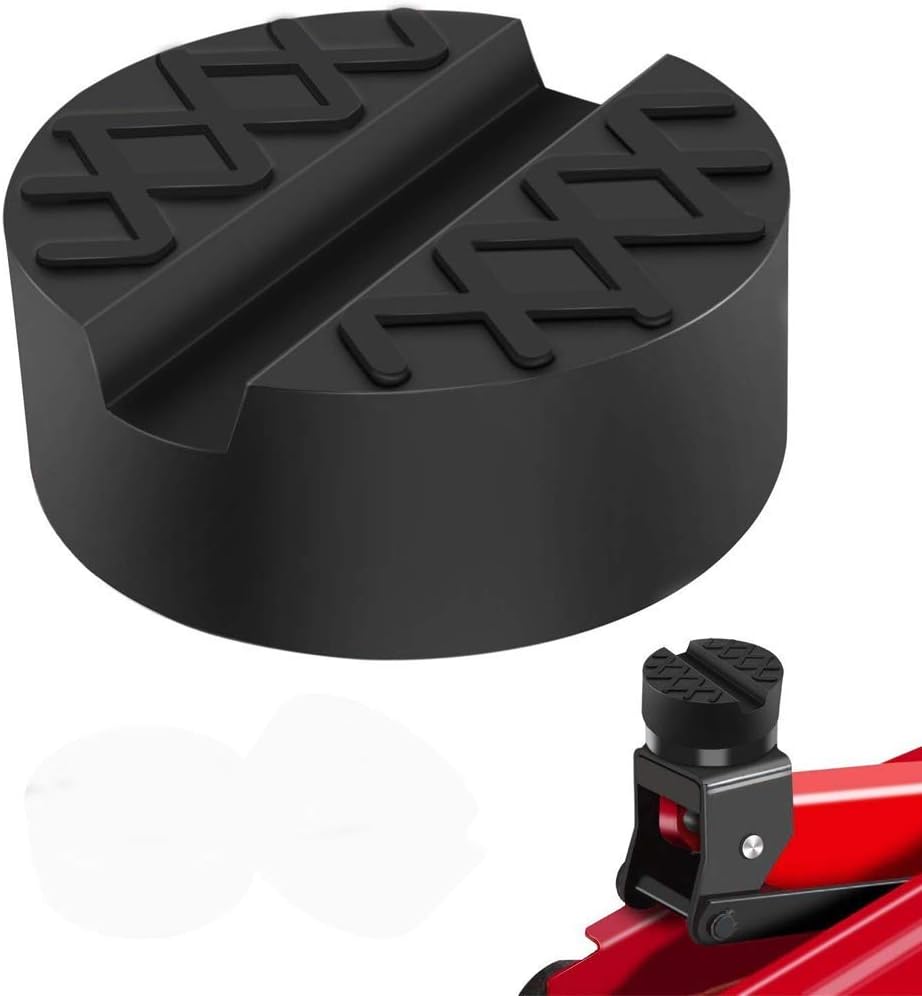 Universeller, Geschlitzter Gummi-wagenheberaufsatz Für Pkw-, Motorrad- Oder Rangierwagenheber, Werkstattwerkzeug, 65 X 33 Mm (1 Stück, Schwarz)