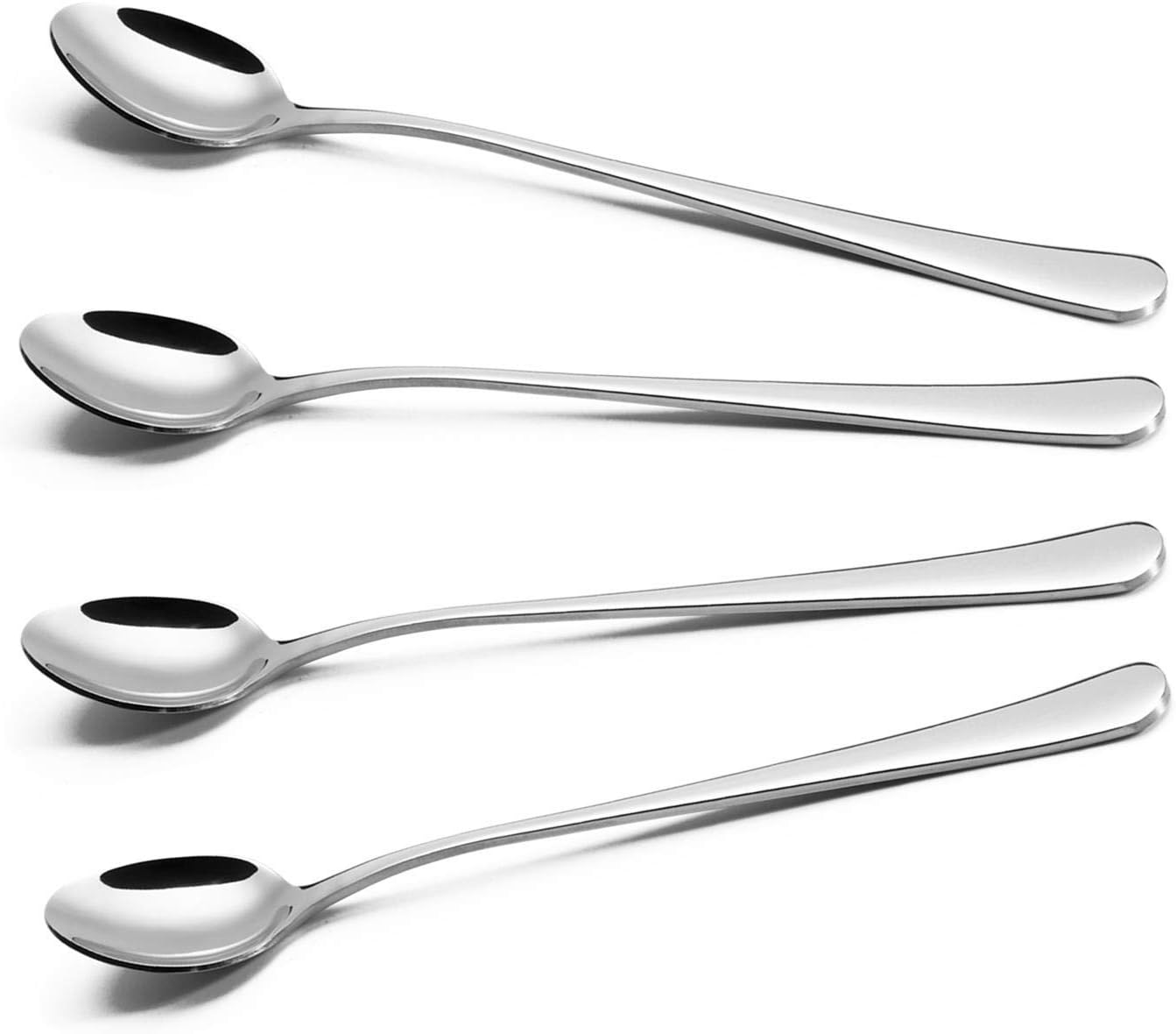 Latte-löffel, Set Mit 4 Langen Edelstahllöffeln, Ideal Für Latte Und Espresso.
