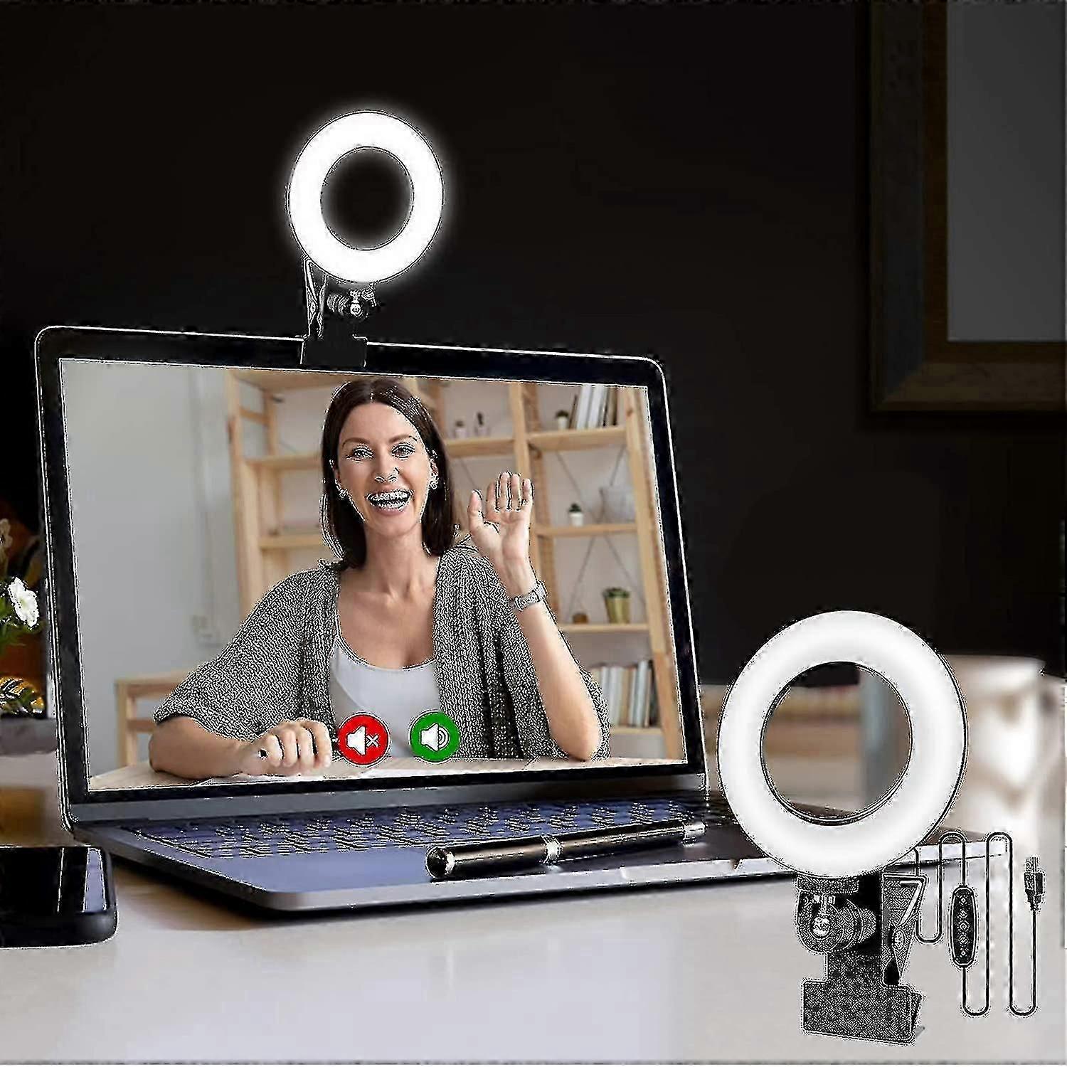Montageleuchte Für Videokonferenzbildschirme, Kompatibel Mit Telearbeit Und Fernunterricht.