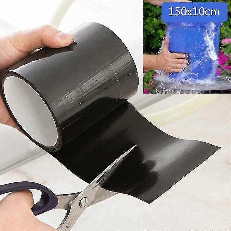 Schwarzes, Wasserdichtes Klebeband, 10 Cm X 150 Cm, Geeignet Für Die Reparatur Von Leckagen An Rohren, Schornsteinen, Dächern, Booten Sowie Heizungs-, Lüftungs- Und Klimaanlagen (hlk).
