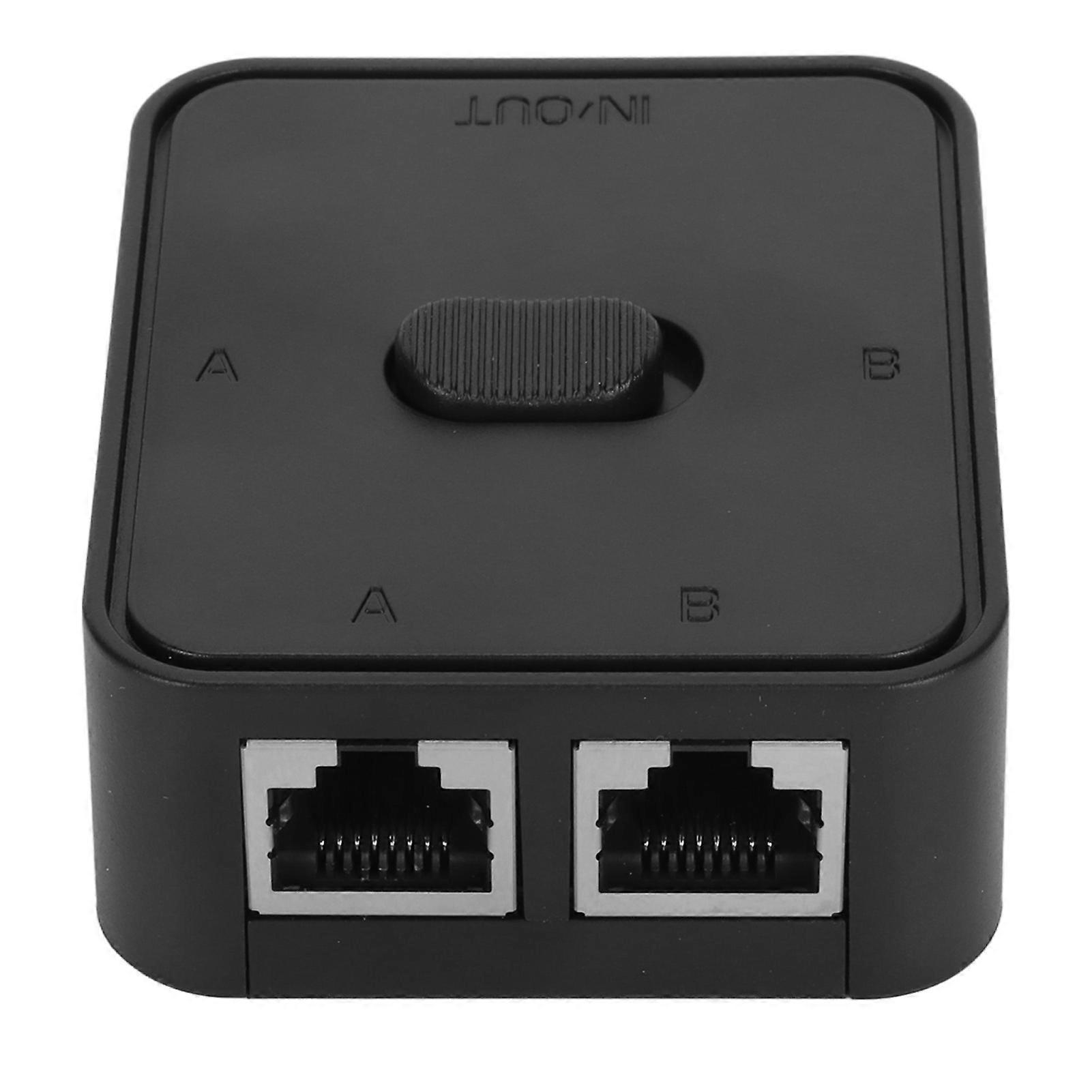 Gigabit-rj45-cat6-netzwerk-switch Mit 2 Ports (2 Eingänge, 1 Ausgang) Und Netzwerkfreigabetaste (1 Eingang, 2 Ausgänge). Netzteilloser Netzwerk-switch.