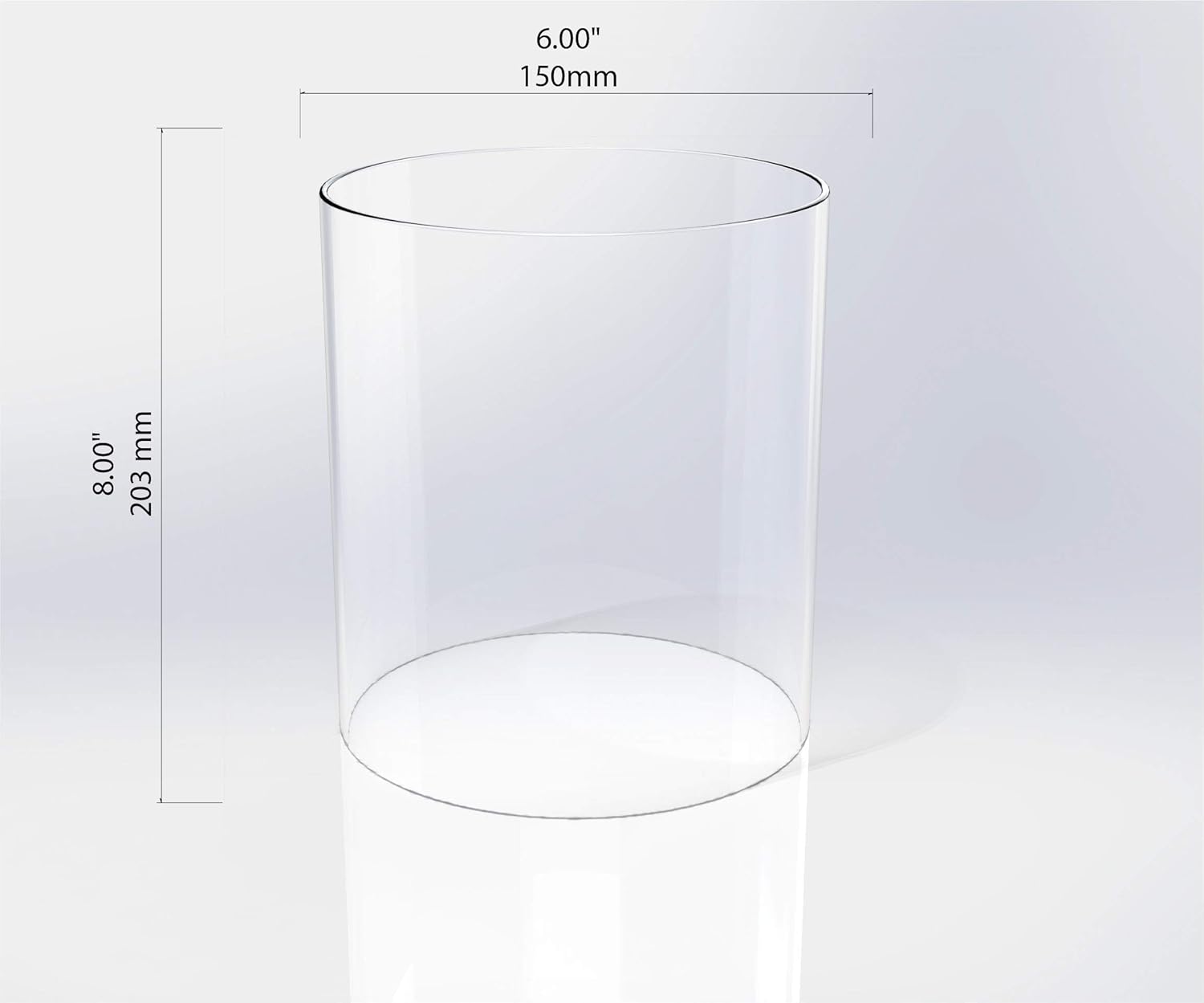 Große, Transparente Glaslaterne, Geeignet Für Windfeste Beleuchtung, An Beiden Enden Offen, 15 Cm Breit X 20 Cm Hoch.